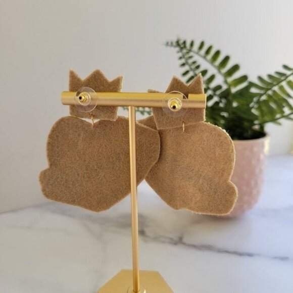 Happy Birthday Layer Cake Celebration Beaded Rhinestone Earrings - Picture 4 of 5